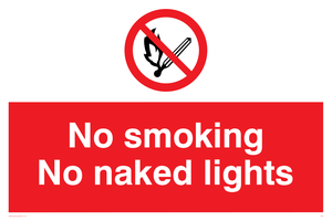 no smoking no naked lights