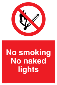no smoking no naked lights