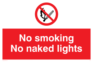 no smoking no naked lights