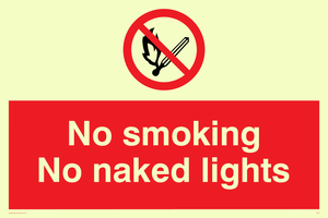 no smoking no naked lights