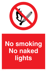 no smoking no naked lights