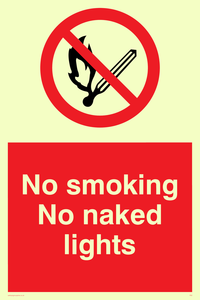no smoking no naked lights