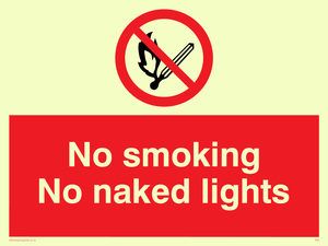 no smoking no naked lights