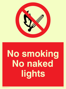 no smoking no naked lights