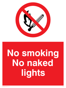no smoking no naked lights