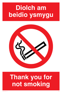 Thanks for not smoking welsh