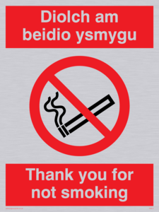 Thanks for not smoking welsh