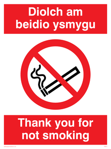 Thanks for not smoking welsh