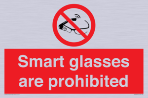 Smart glasses are prohibited