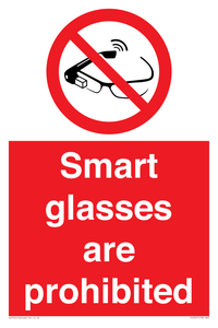 Smart glasses are prohibited