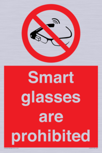 Smart glasses are prohibited