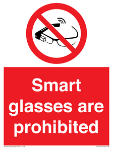 Smart glasses are prohibited