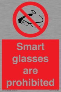 Smart glasses are prohibited