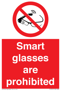 Smart glasses are prohibited