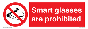 Smart glasses are prohibited