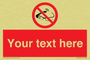 Custom prohibition Use of smart glasses prohibited