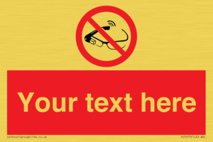 Custom prohibition Use of smart glasses prohibited