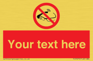 Custom prohibition Use of smart glasses prohibited