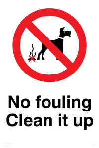 No fouling Clean it up
