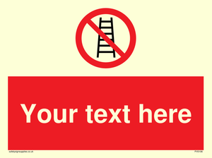 Custom No Ladders Sign
