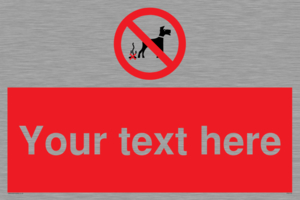 Custom No Dog Fouling Sign