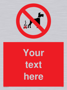 Custom No Dog Fouling Sign