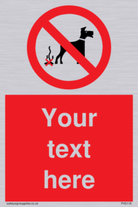 Custom No Dog Fouling Sign
