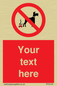 Custom No Dog Fouling Sign