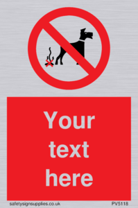 Custom No Dog Fouling Sign