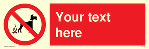 Custom No Dog Fouling Sign