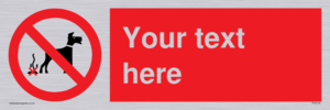 Custom No Dog Fouling Sign