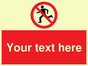 Custom No Running Sign
