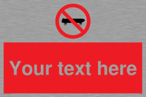 Custom No Skateboarding Sign