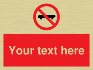 Custom No Skateboarding Sign