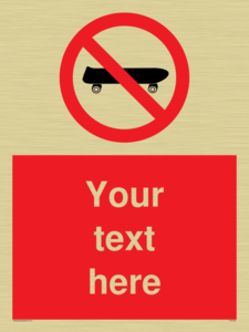 Custom No Skateboarding Sign