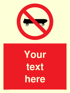 Custom No Skateboarding Sign