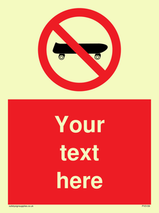 Custom No Skateboarding Sign