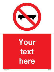 Custom No Skateboarding Sign