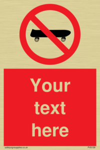Custom No Skateboarding Sign