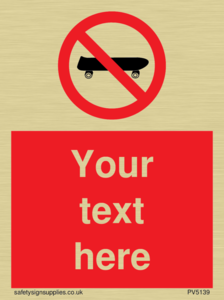 Custom No Skateboarding Sign