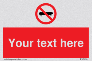 Custom No Skateboarding Sign