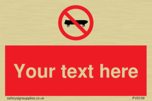 Custom No Skateboarding Sign