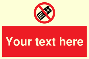 Custom No camera phones Sign