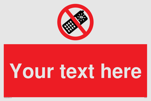 Custom No camera phones Sign