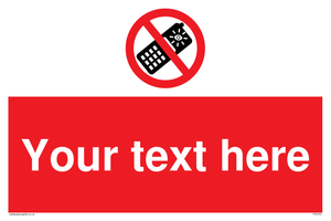 Custom No camera phones Sign