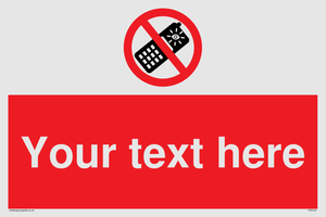 Custom No camera phones Sign