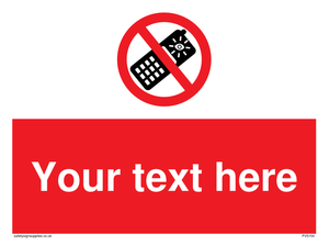 Custom No camera phones Sign