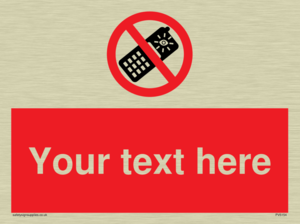 Custom No camera phones Sign