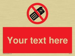 Custom No camera phones Sign