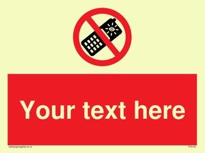 Custom No camera phones Sign